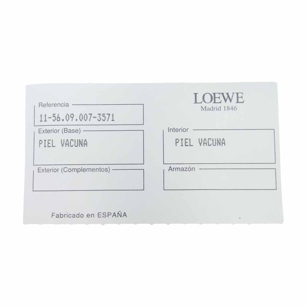 LOEWE ロエベ Wホック ロゴ ファスナー ウォレット 長財布 レッド系【極上美品】【中古】
