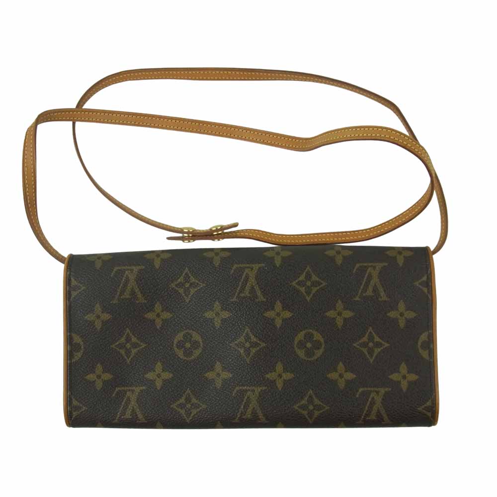 LOUIS VUITTON ルイ・ヴィトン M51852 モノグラム ポシェット ツイン GM ショルダー バッグ ブラウン系【中古】