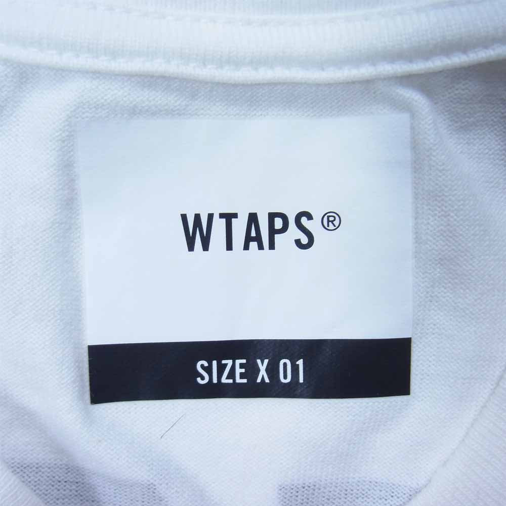 WTAPS ダブルタップス プリント L/S ロングスリーブ Tシャツ 日本製 ホワイト系 S【中古】