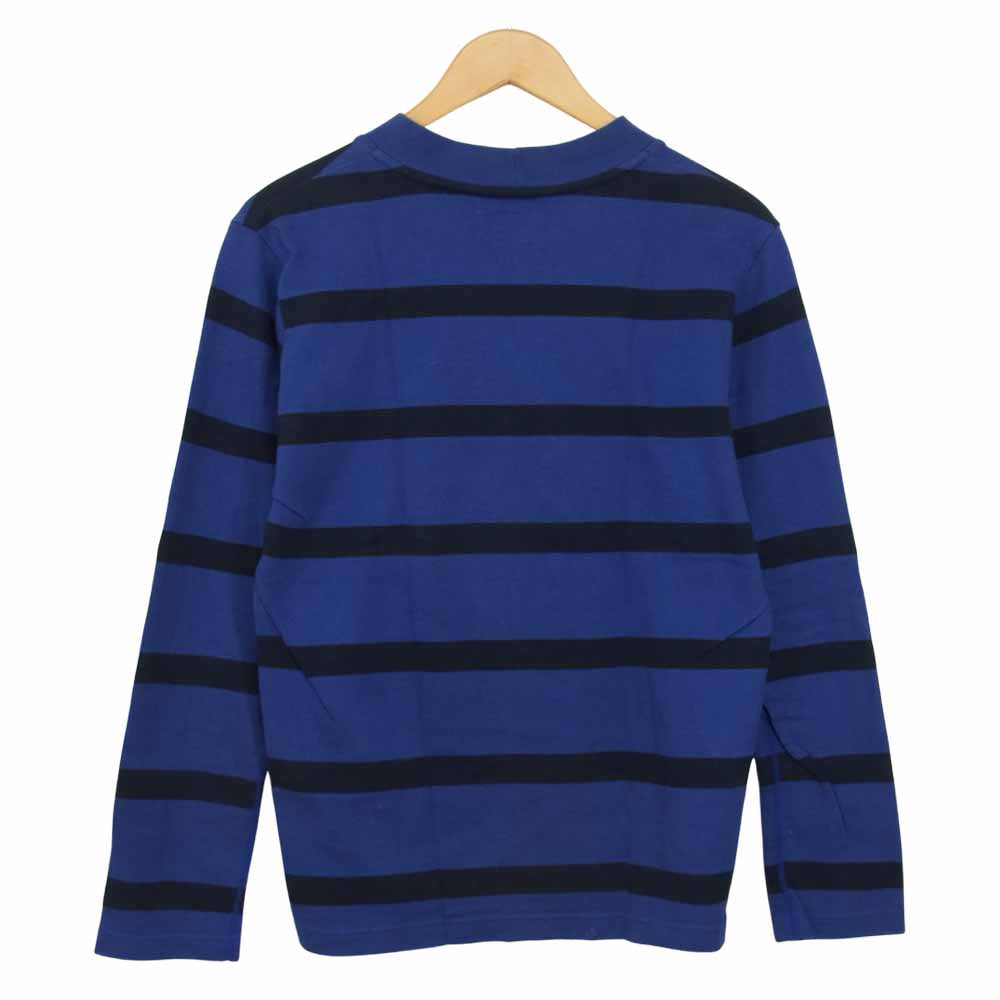 WTAPS ダブルタップス 15AW 152ATDT-CSM15 VASQUE L/S BANNER SS TEE COTTON コットン ボーダー 長袖 Tシャツ ブルー系 サイズ表記無【中古】