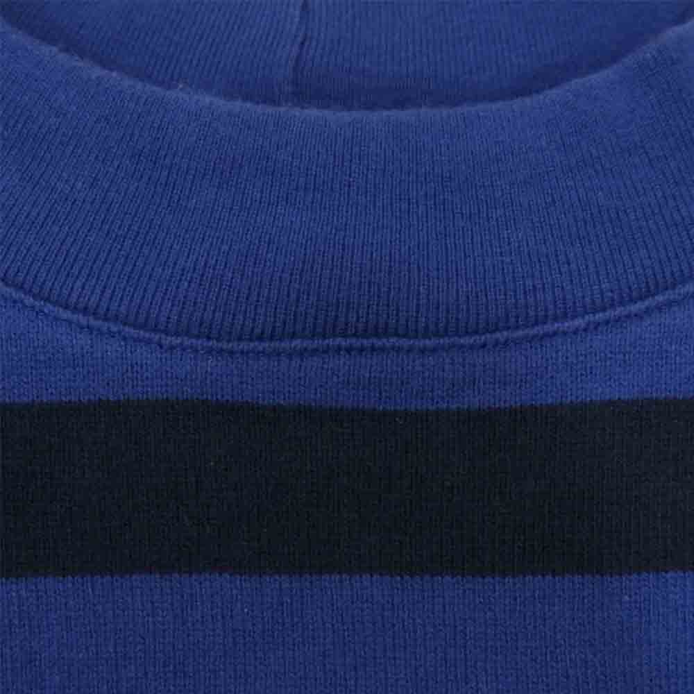 WTAPS ダブルタップス 15AW 152ATDT-CSM15 VASQUE L/S BANNER SS TEE COTTON コットン ボーダー 長袖 Tシャツ ブルー系 サイズ表記無【中古】