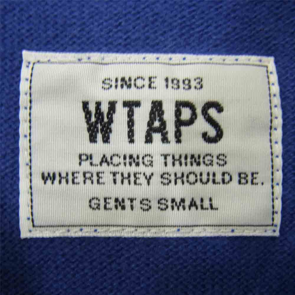 WTAPS ダブルタップス 15AW 152ATDT-CSM15 VASQUE L/S BANNER SS TEE COTTON コットン ボーダー 長袖 Tシャツ ブルー系 サイズ表記無【中古】