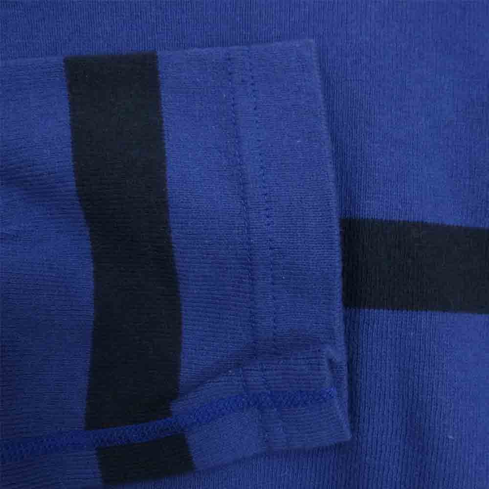WTAPS ダブルタップス 15AW 152ATDT-CSM15 VASQUE L/S BANNER SS TEE COTTON コットン ボーダー 長袖 Tシャツ ブルー系 サイズ表記無【中古】