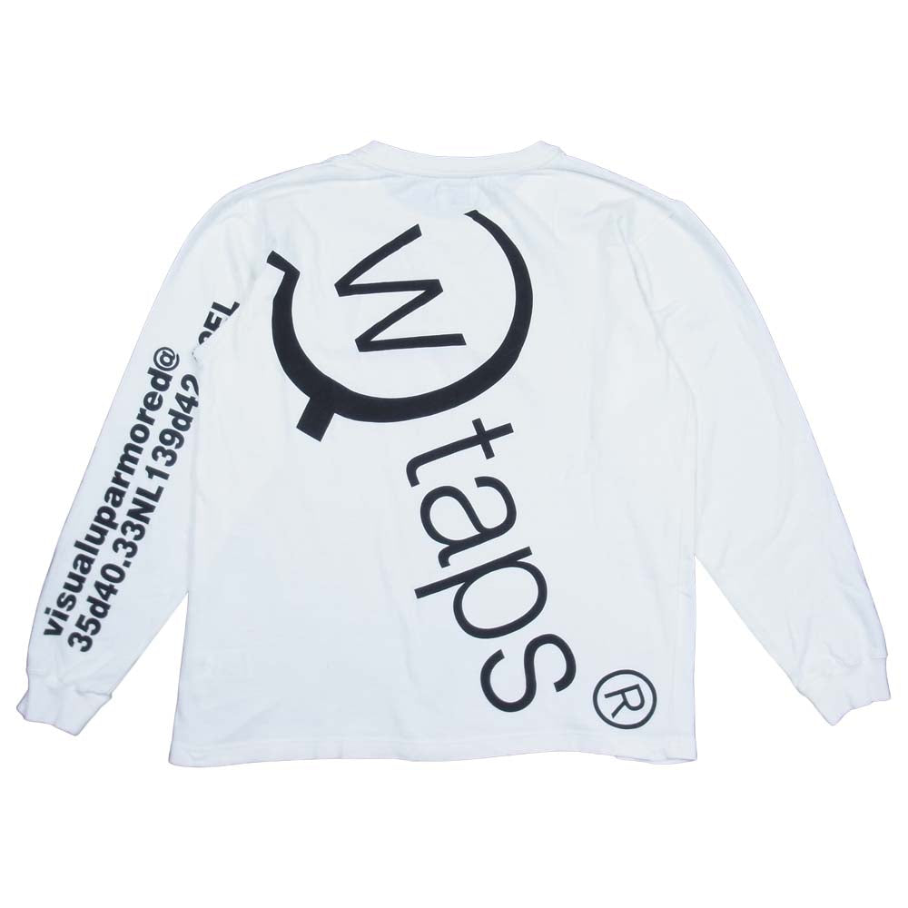 WTAPS ダブルタップス 171ATDT-CSM06 DESIGN LS GPS TEE COTTON LOOPWHEEL 長袖 Tシャツ ホワイト系 S【中古】