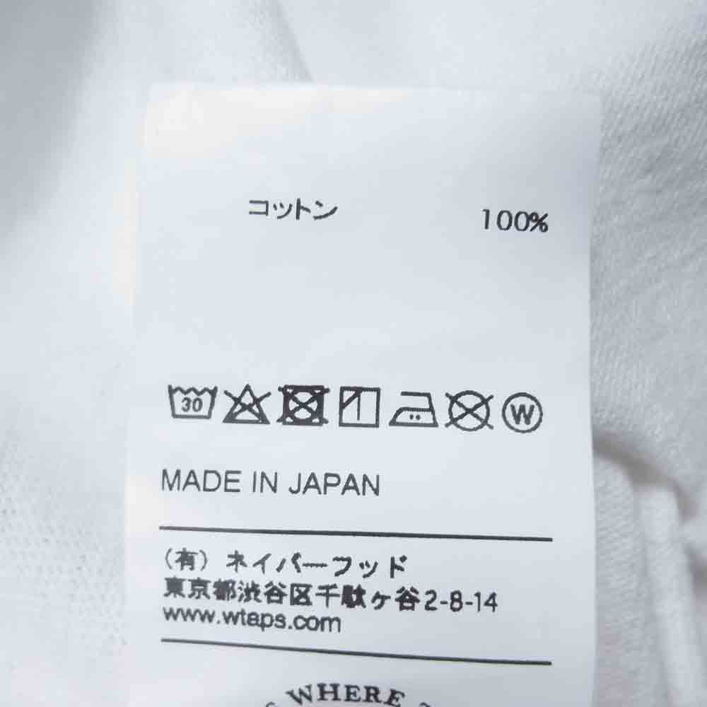 WTAPS ダブルタップス 171ATDT-CSM06 DESIGN LS GPS TEE COTTON LOOPWHEEL 長袖 Tシャツ ホワイト系 S【中古】