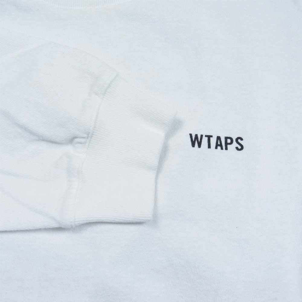 WTAPS ダブルタップス 171ATDT-CSM06 DESIGN LS GPS TEE COTTON LOOPWHEEL 長袖 Tシャツ ホワイト系 S【中古】