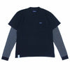 DESCENDANT ディセンダント LAYERED BORDER L/S TEE レイヤード ボーダー 長袖 Tシャツ ダークネイビー系 1【中古】