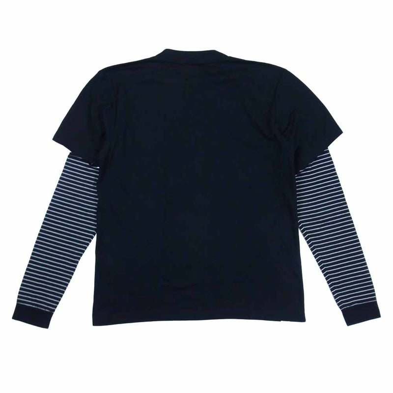 DESCENDANT ディセンダント LAYERED BORDER L/S TEE レイヤード ボーダー 長袖 Tシャツ ダークネイビー系 1【中古】