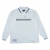 DESCENDANT ディセンダント 18AW 182ATDS-CSM22 日本製 CHANT JERSEY LS Vネック ジャージー ロング スリーブ Tシャツ ホワイト系 S【極上美品】【中古】