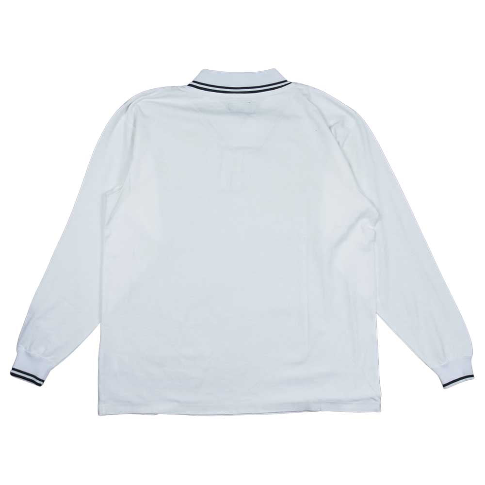 DESCENDANT ディセンダント 18AW 182ATDS-CSM22 日本製 CHANT JERSEY LS Vネック ジャージー ロング スリーブ Tシャツ ホワイト系 S【極上美品】【中古】