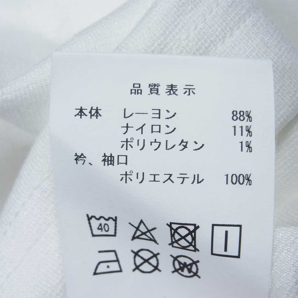 DESCENDANT ディセンダント 18AW 182ATDS-CSM22 日本製 CHANT JERSEY LS Vネック ジャージー ロング スリーブ Tシャツ ホワイト系 S【極上美品】【中古】