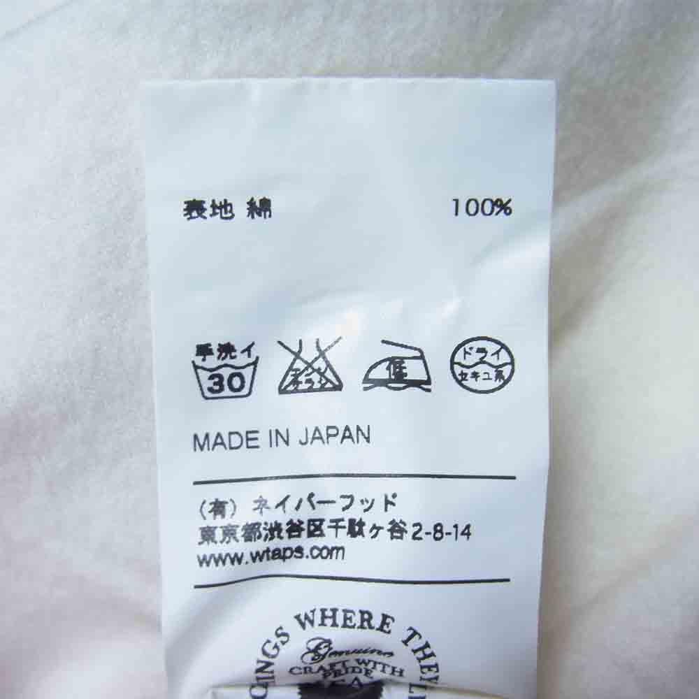 WTAPS ダブルタップス 16SS 161GWDT-SHM09 LEAGUE SS SHIRT COTTON OXFORD ベースボール プリント シャツ ホワイト系 S【中古】