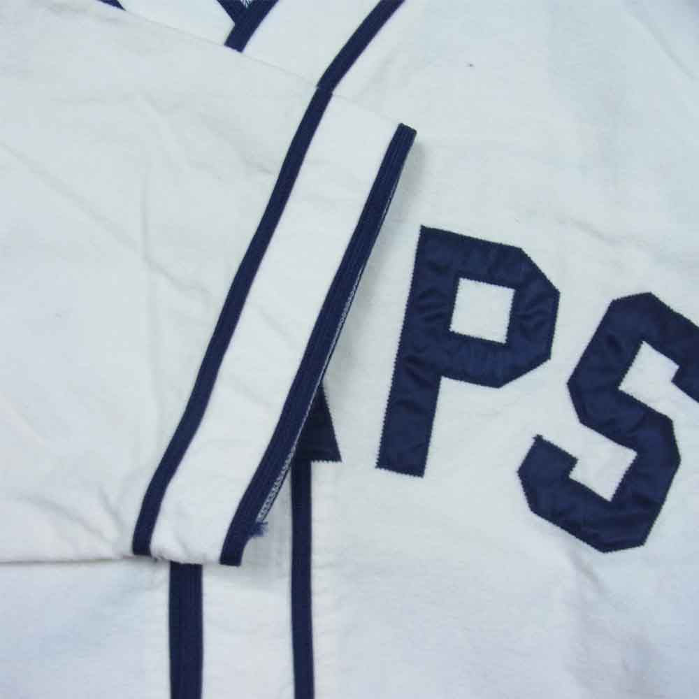 WTAPS ダブルタップス 16SS 161GWDT-SHM09 LEAGUE SS SHIRT COTTON OXFORD ベースボール プリント シャツ ホワイト系 S【中古】