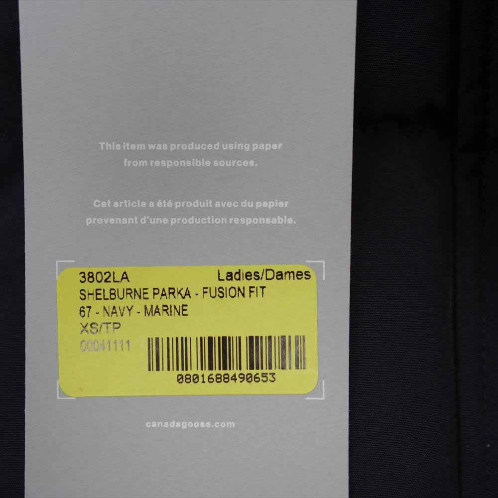 CANADA GOOSE カナダグース 3802LA SHELBURNE PARKA シェルバーン パーカ ダークネイビー系 XS【中古】