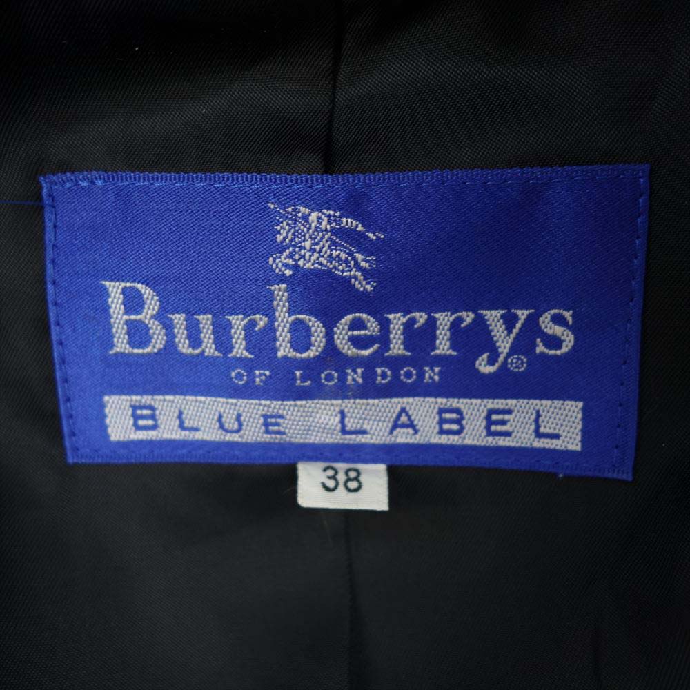 BURBERRY BLUE LABEL バーバリーブルーレーベル フード付き ウール コート グレー系 38【中古】