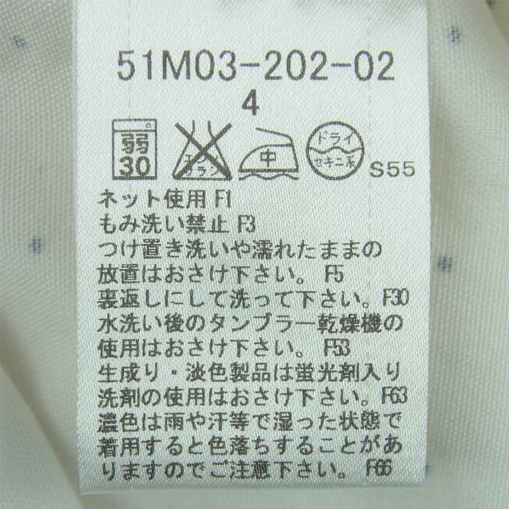 ブラックレーベルクレストブリッジ 51M03-202-02 ロゴ刺繍 ドット ボタンダウン 長袖 シャツ ホワイト系 4【中古】