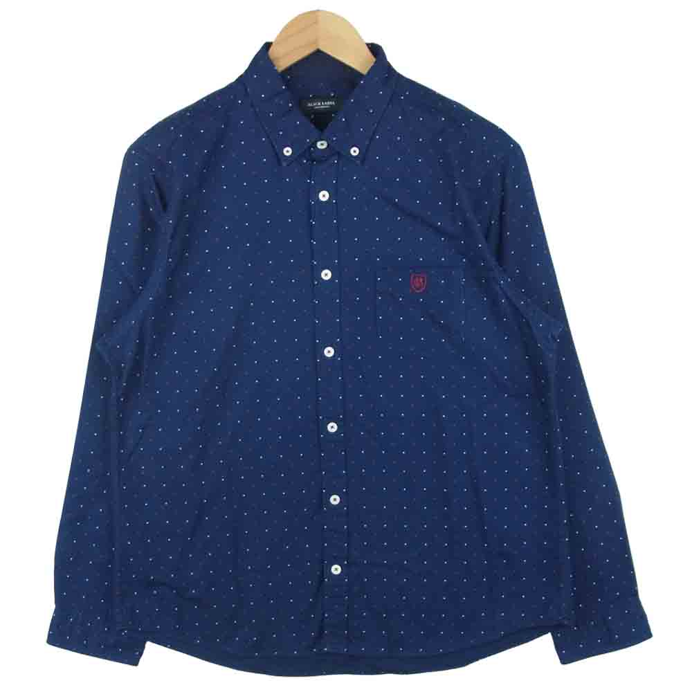 RALPH LAUREN ラルフローレン 51M03-202-28 ロゴ刺繍 ドット ボタンダウン 長袖 シャツ 中国製 ネイビー系 4【中古】