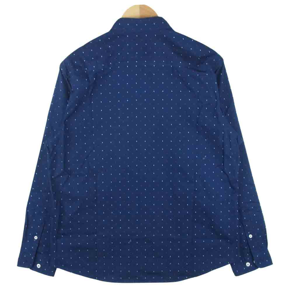 RALPH LAUREN ラルフローレン 51M03-202-28 ロゴ刺繍 ドット ボタンダウン 長袖 シャツ 中国製 ネイビー系 4【中古】