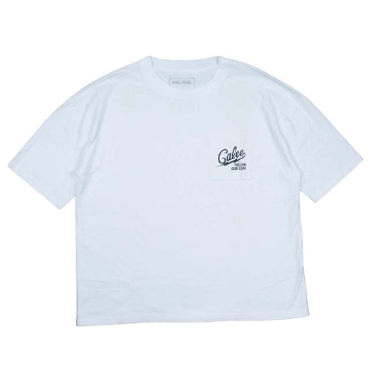 CALEE キャリー Drop shoulder pocket tee ドロップショルダー ポケット付き ロゴ クルーネック 半袖Tシャツ ホワイト系 L【中古】