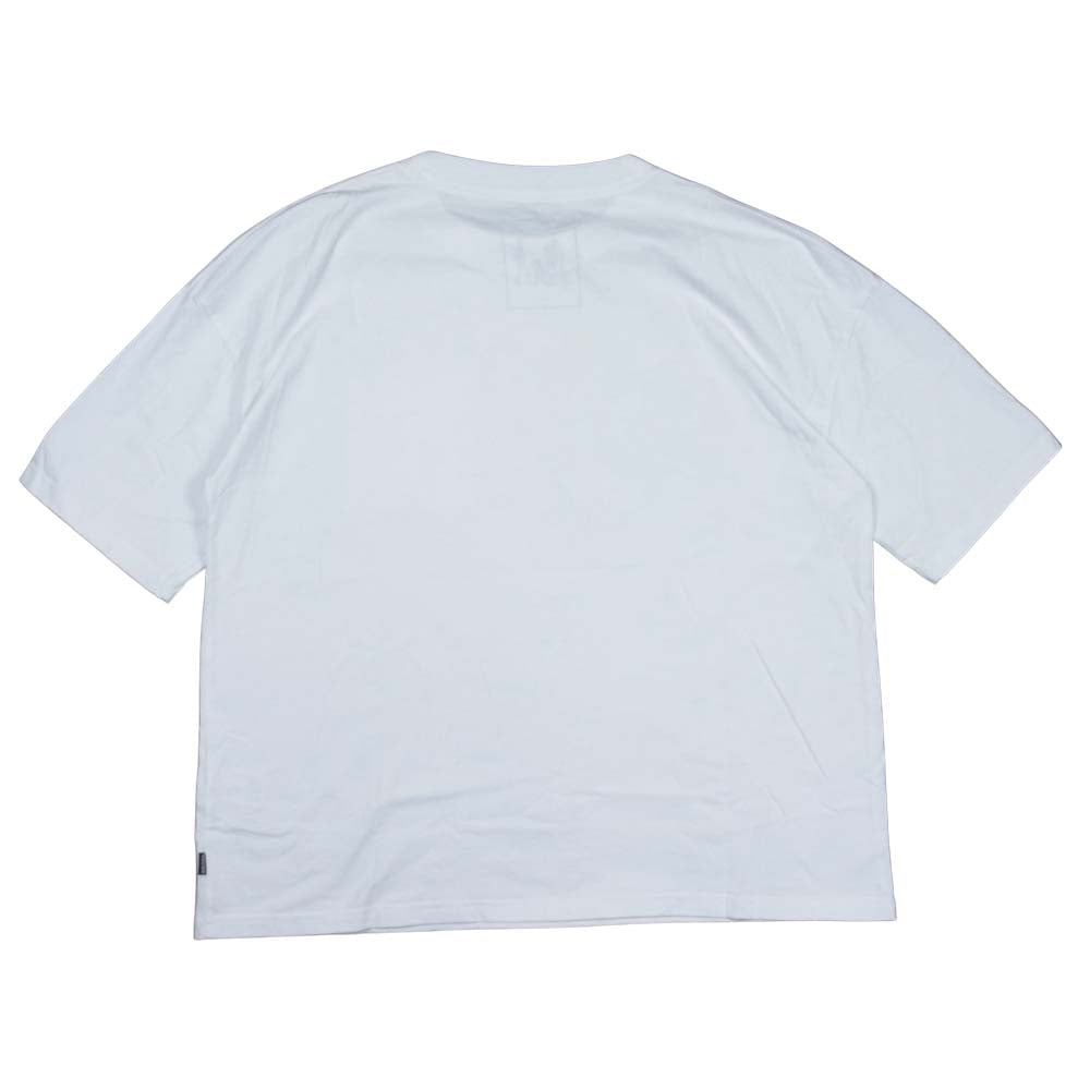 CALEE キャリー Drop shoulder pocket tee ドロップショルダー ポケット付き ロゴ クルーネック 半袖Tシャツ ホワイト系 L【中古】