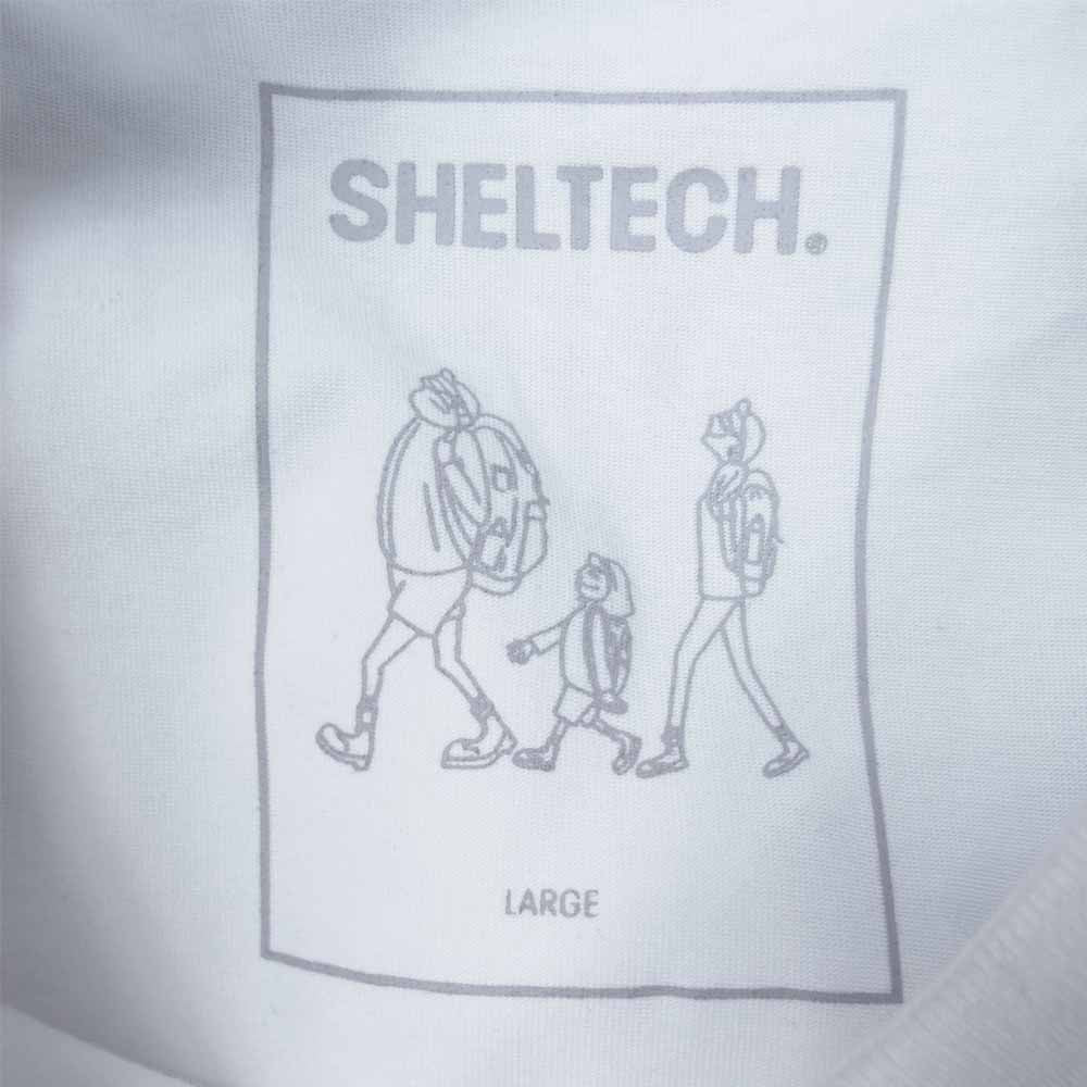 CALEE キャリー Drop shoulder pocket tee ドロップショルダー ポケット付き ロゴ クルーネック 半袖Tシャツ ホワイト系 L【中古】