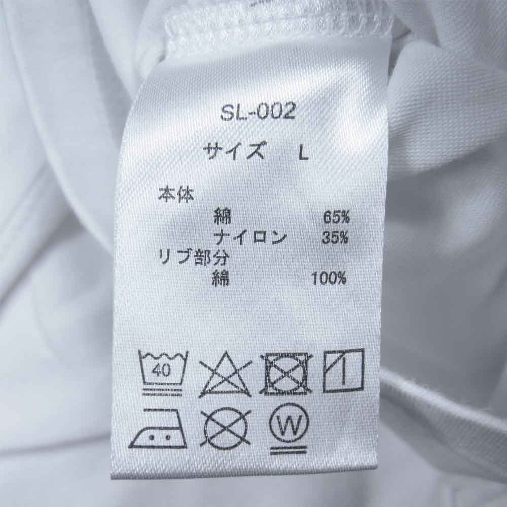 CALEE キャリー Drop shoulder pocket tee ドロップショルダー ポケット付き ロゴ クルーネック 半袖Tシャツ ホワイト系 L【中古】