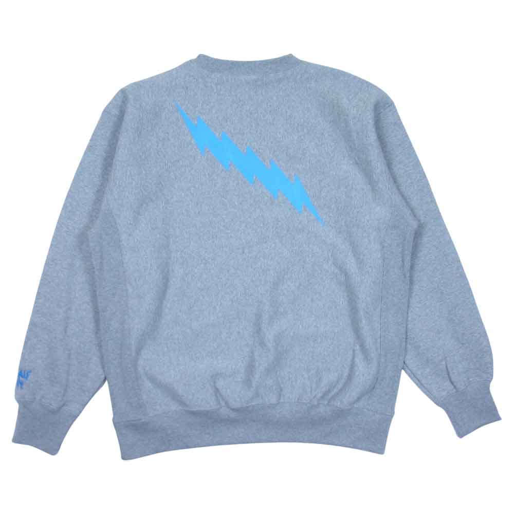 CUT RATE カットレイト ロゴ クルーネック スウェット トレーナー グレー系 XL【美品】【中古】