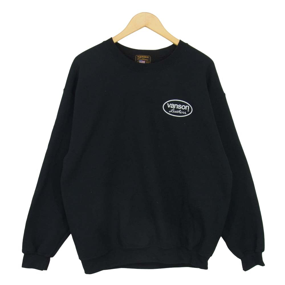 VANSON バンソン × Mr.OLIVE クルーネック スウェット ブラック系 L【中古】