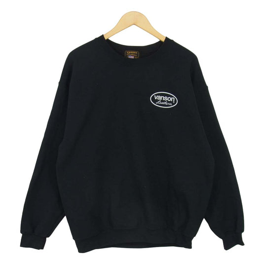 VANSON バンソン × Mr.OLIVE クルーネック スウェット ブラック系 L【中古】