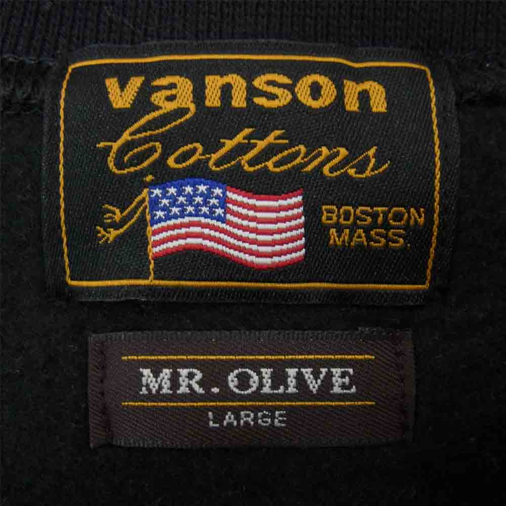 VANSON バンソン × Mr.OLIVE クルーネック スウェット ブラック系 L【中古】