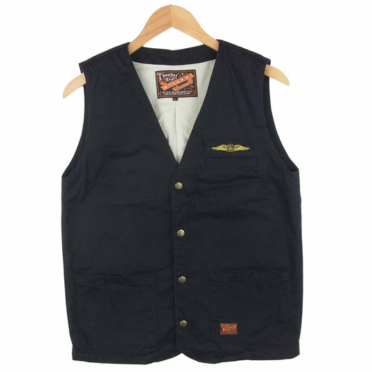 CALEE キャリー コットン ベスト ブラック系 L【中古】