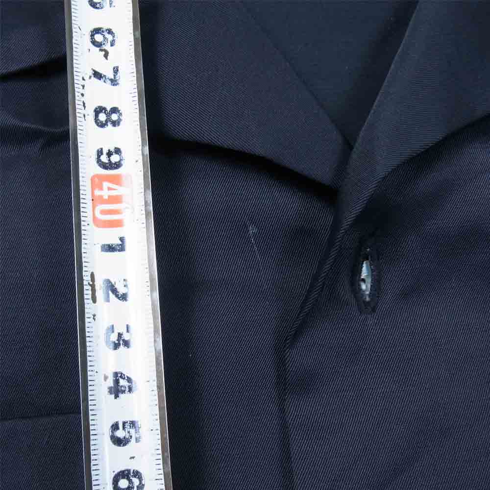 CALEE キャリー レーヨン オープン カラー シャツ 長袖シャツ 日本製 ブラック系 L【中古】