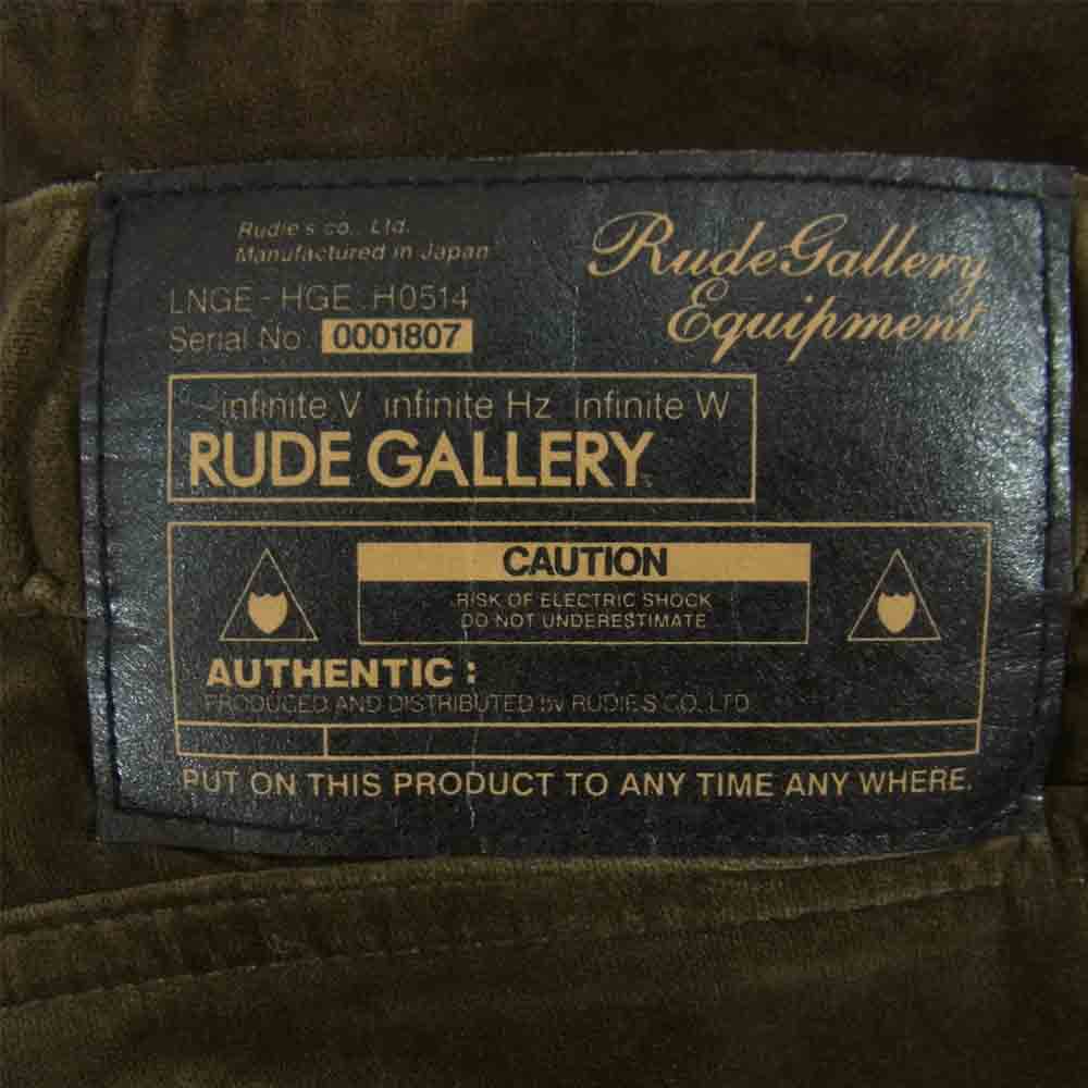 RUDE GALLERY ルードギャラリー 62013-3 スタッズ ベロア パンツ ブラウン系 3【中古】