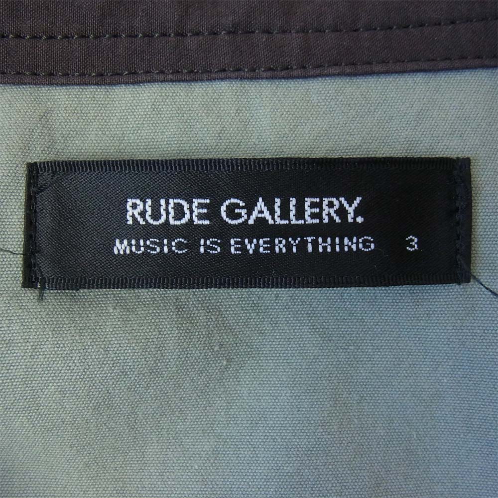 RUDE GALLERY ルードギャラリー 切替 ウエスタン ワーク シャツ カーキ系 3【中古】