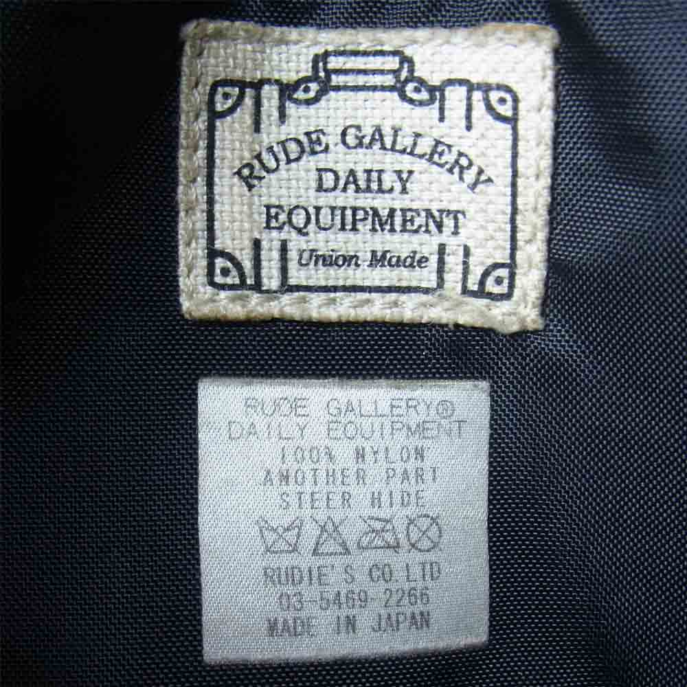 RUDE GALLERY ルードギャラリー DAILY EQUIPMENT レザー パッチ ナイロン ボディバッグ ブラック系【中古】