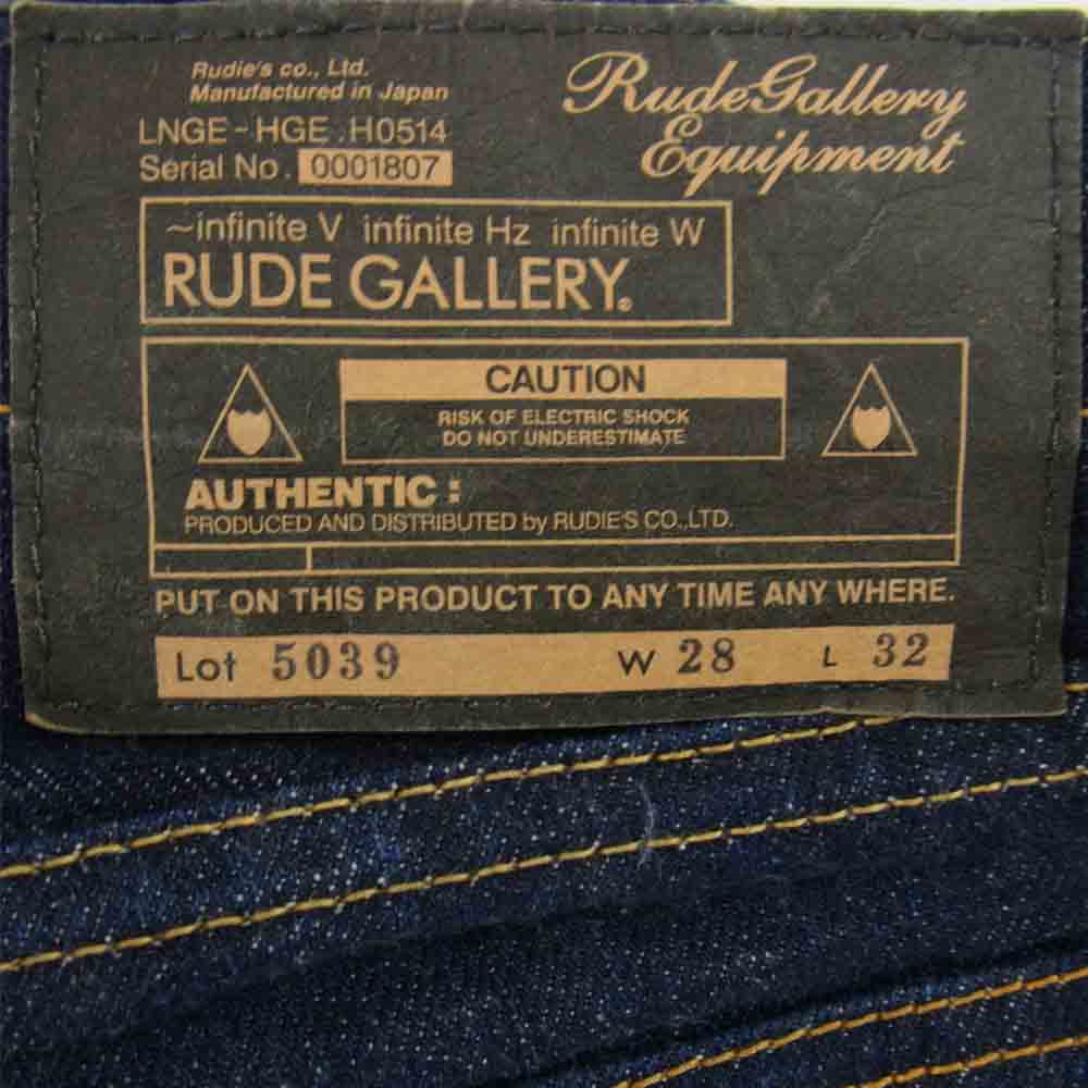RUDE GALLERY ルードギャラリー 17SS 5039 マリア 刺繍 セルビッチ 赤耳 デニム スキニー パンツ インディゴブルー系 28【中古】