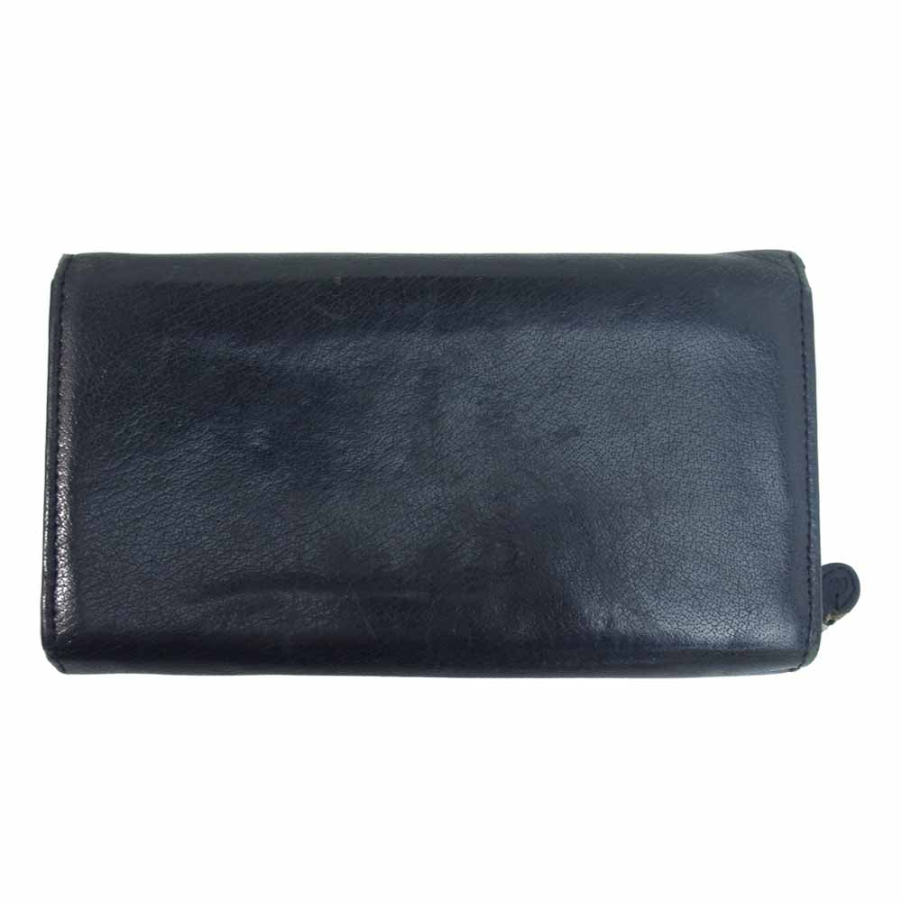 RUDE GALLERY ルードギャラリー スカル 2 スナップ ラウンドジップ レザー ウォレット 長財布 ブラック系【中古】