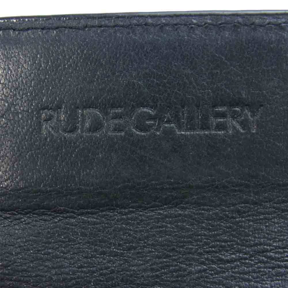 RUDE GALLERY ルードギャラリー スカル 2 スナップ ラウンドジップ レザー ウォレット 長財布 ブラック系【中古】