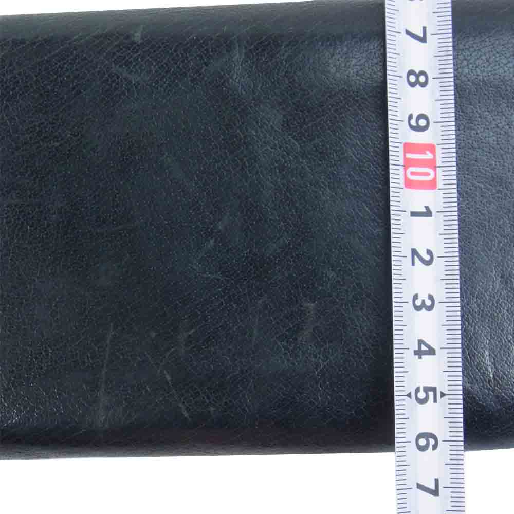 RUDE GALLERY ルードギャラリー スカル 2 スナップ ラウンドジップ レザー ウォレット 長財布 ブラック系【中古】