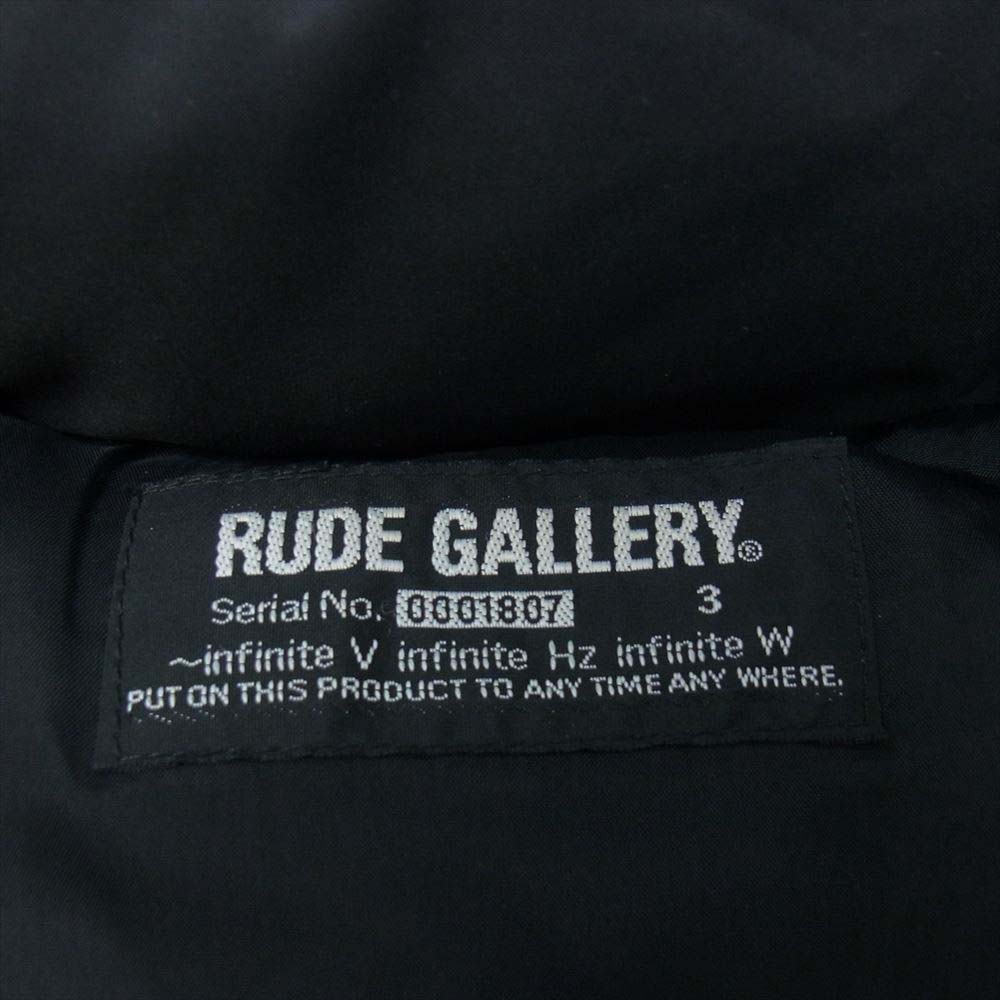 RUDE GALLERY ルードギャラリー 裏地キュプラ レザー切替 中綿 ジャケット 3【中古】