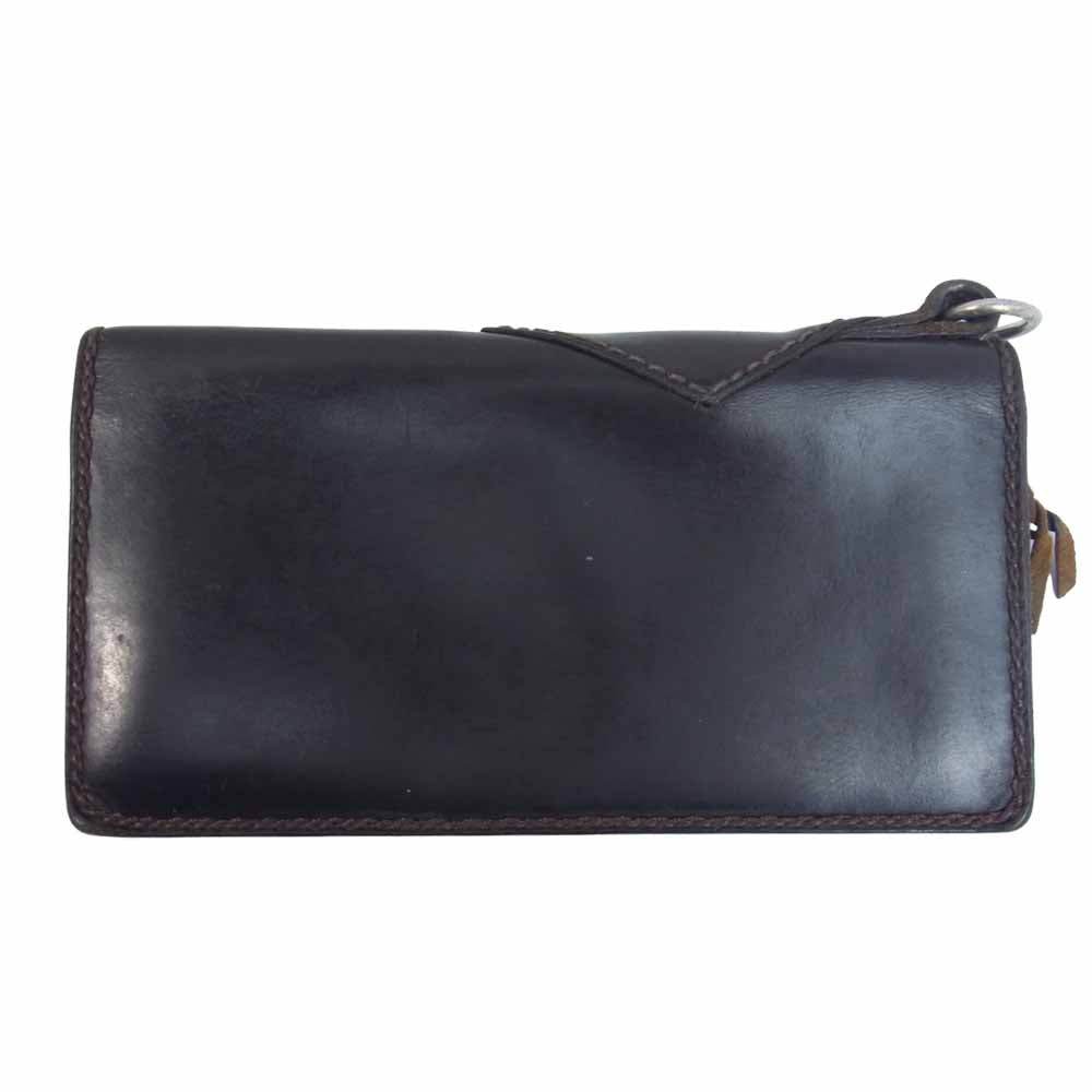 RUDE GALLERY ルードギャラリー BLACK REBEL × POTER レザー 二つ折り財布 ウォレット ブラック系【中古】