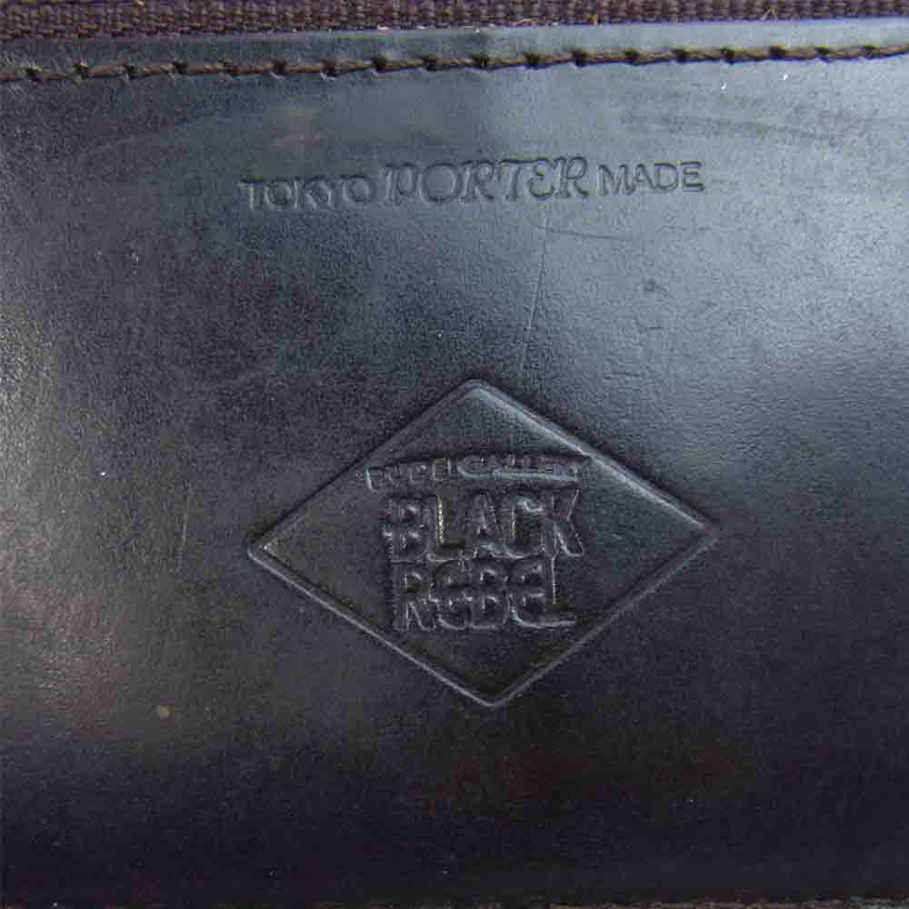 RUDE GALLERY ルードギャラリー BLACK REBEL × POTER レザー 二つ折り財布 ウォレット ブラック系【中古】