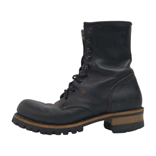 LOST CONTROL ロストコントロール WORK BOOTS レースアップ ブーツ ブラック系 実寸サイズ:約25cm【中古】