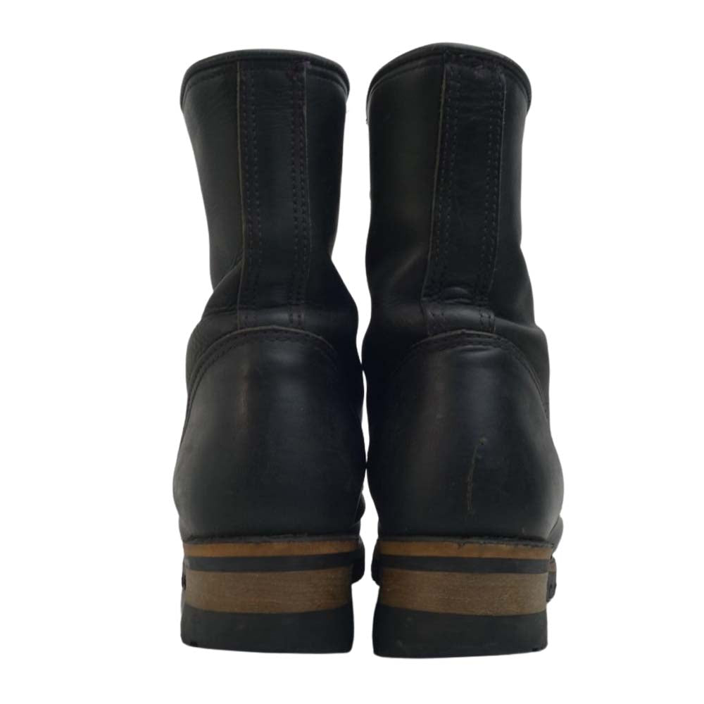 LOST CONTROL ロストコントロール WORK BOOTS レースアップ ブーツ ブラック系 実寸サイズ:約25cm【中古】