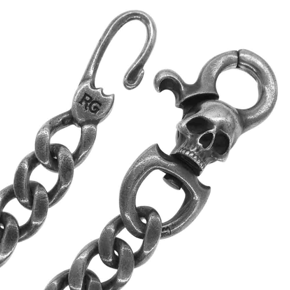 RUDE GALLERY ルードギャラリー × ARGENT GLEAM WALLET CHAIN TYPE-4 LONG アージェントグリーム スカル ウォレットチェーン【中古】