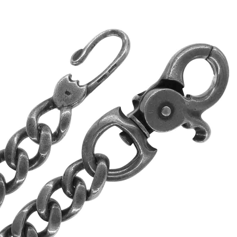 RUDE GALLERY ルードギャラリー × ARGENT GLEAM WALLET CHAIN TYPE-4 LONG アージェントグリーム スカル ウォレットチェーン【中古】