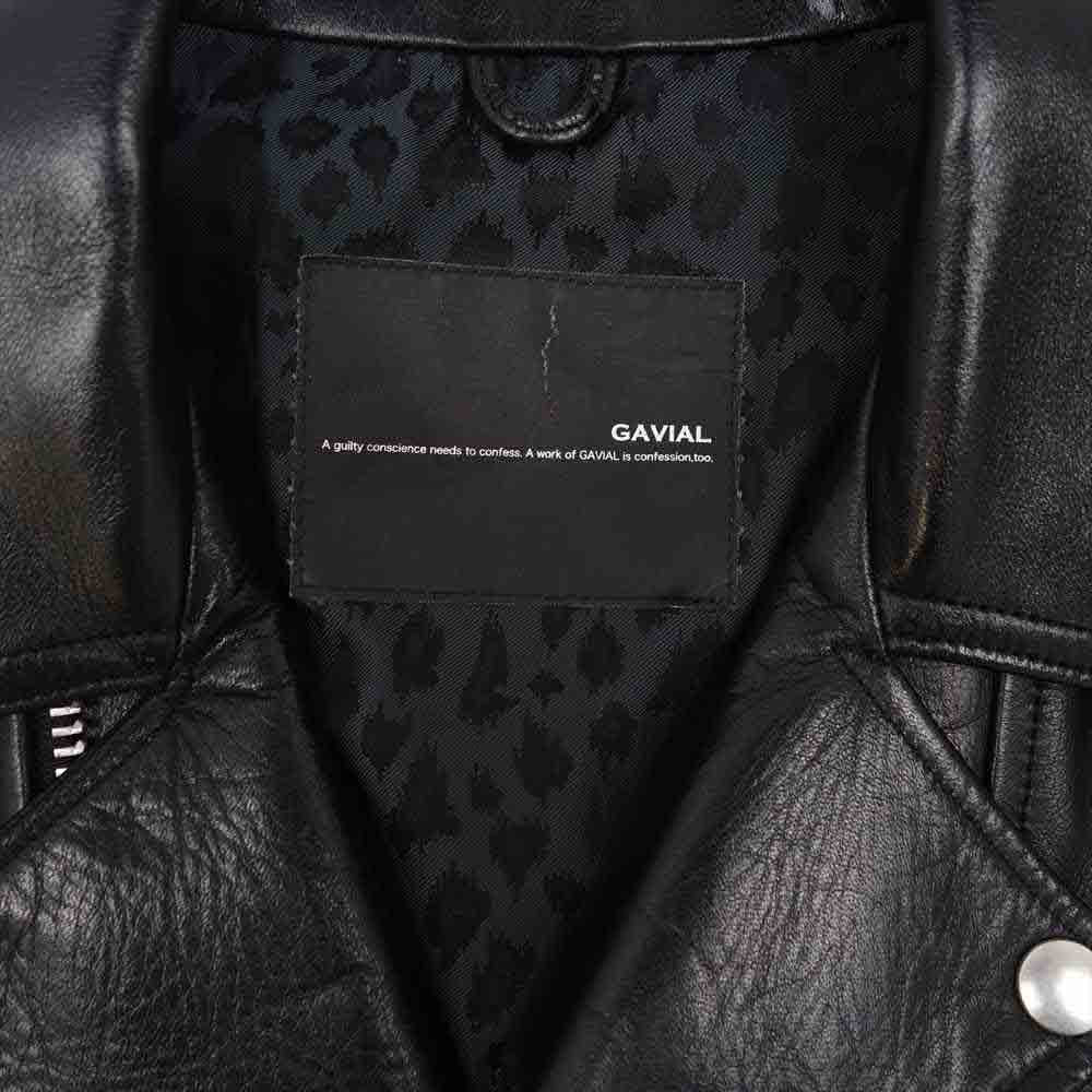 GAVIAL ガヴィル 14AW GVL-14AWT-0202 LEATHER DOUBLE RIDERS JACKET ホースハイド レザー ダブル ライダース ジャケット ブラック系 L【中古】