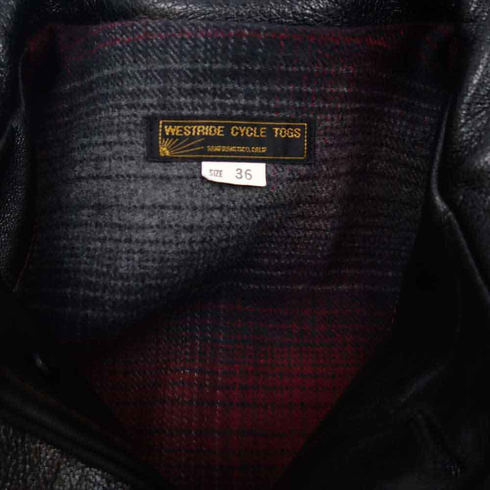 ウエストライド WATSONVILLE LEATHER COAT ワトソンビル レザー コート ブラック系 36【美品】【中古】
