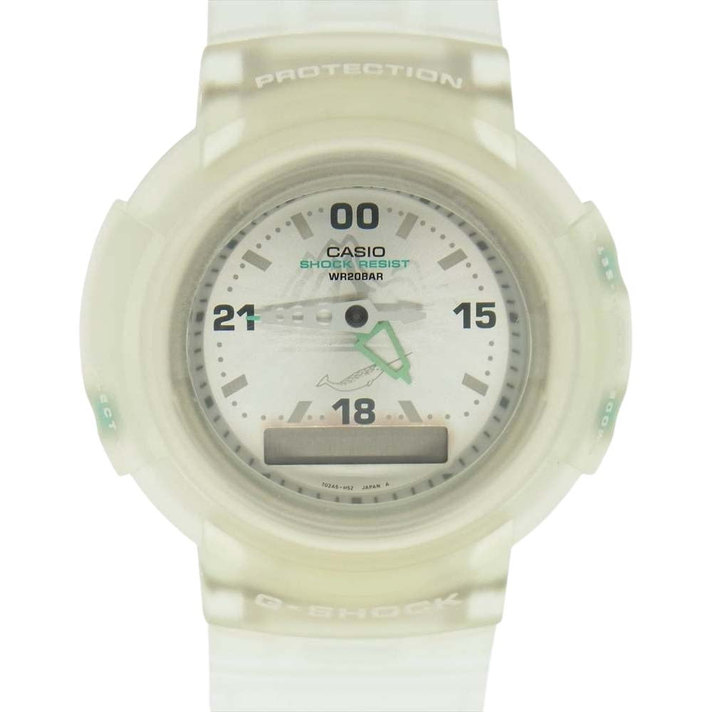 G-SHOCK ジーショック AW-500NS-7E2T PSC オフィシャルモデル ポーラサイエンスセンター ナーファル 一角クジラ アナデジ 不動品 クリア系【美品】【中古】