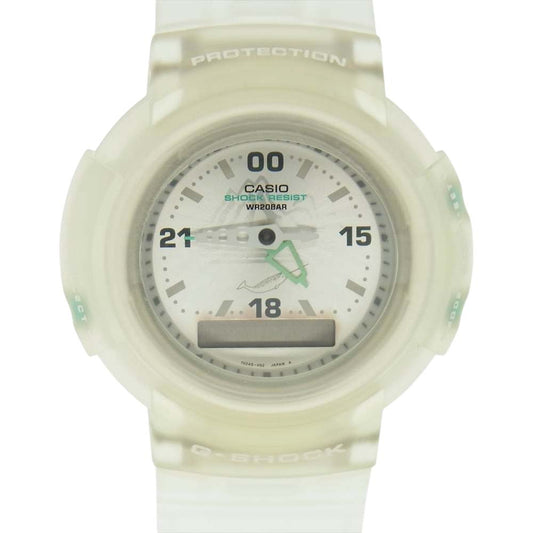 G-SHOCK ジーショック AW-500NS-7E2T PSC オフィシャルモデル ポーラサイエンスセンター ナーファル 一角クジラ アナデジ 不動品 クリア系【美品】【中古】